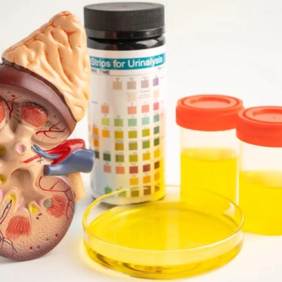 What does a complete urinalysis show?